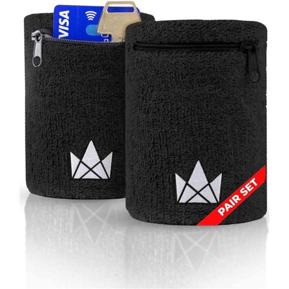 The Friendly Swede Wrist Wallets for Men & Women — Wristband Pocket with Zipper